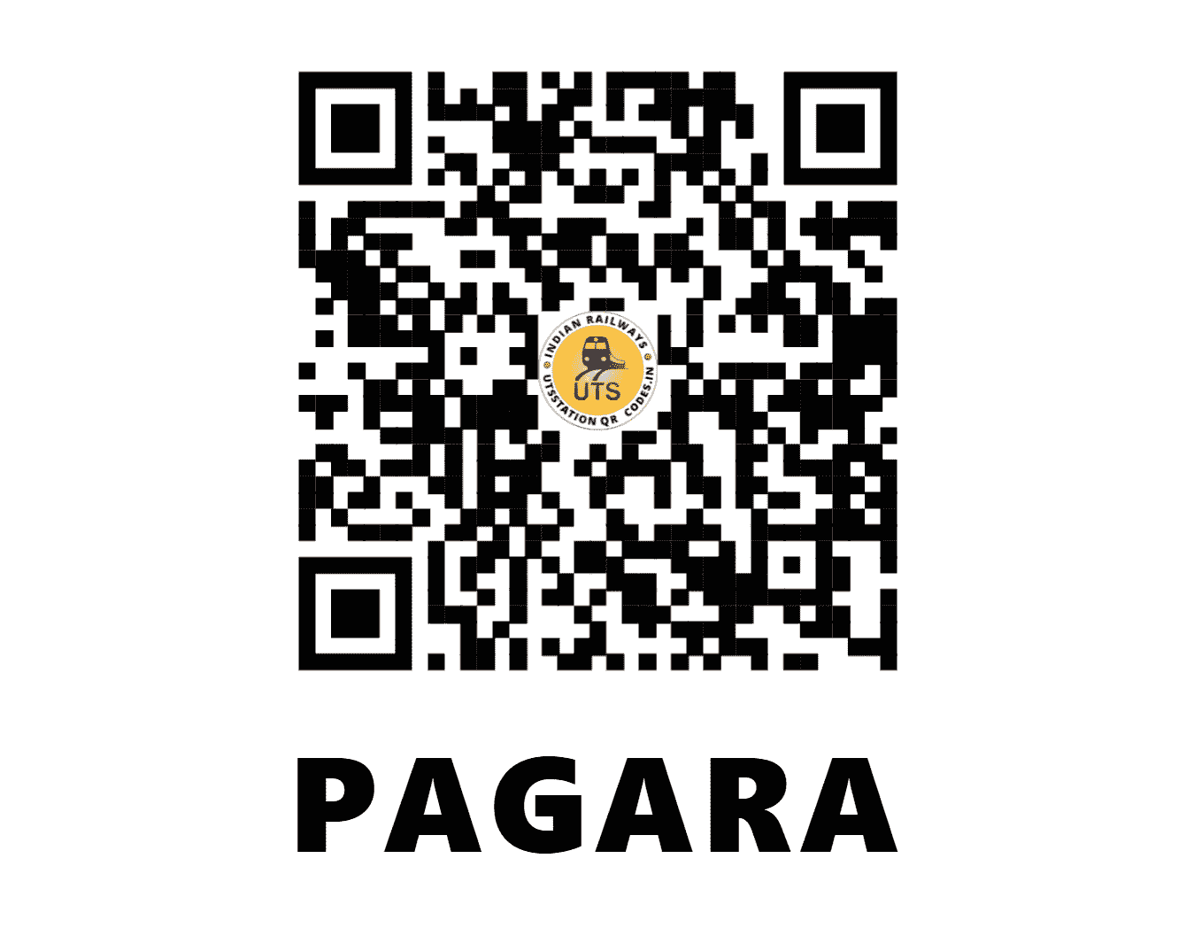UTS QR Code for PAGARA - PGA (WC - MADHYA PRADESH)